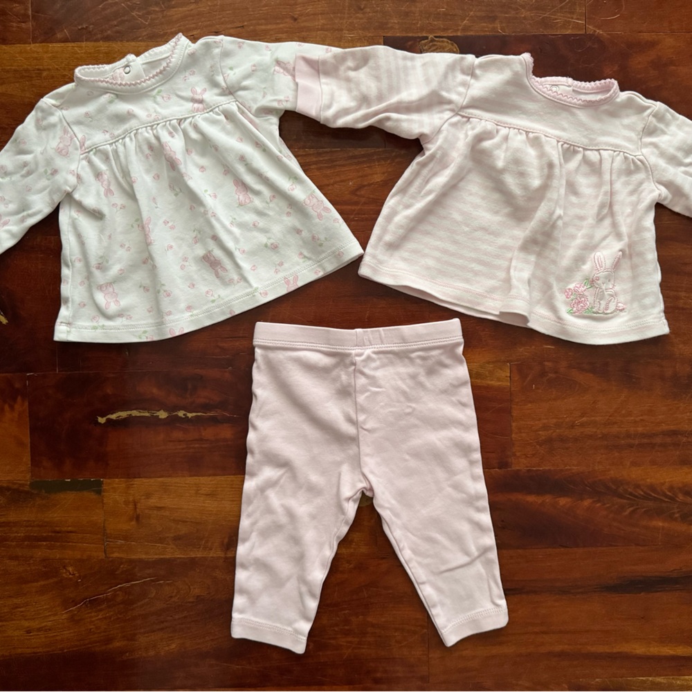 Little Me Pink and White Bunny Sets